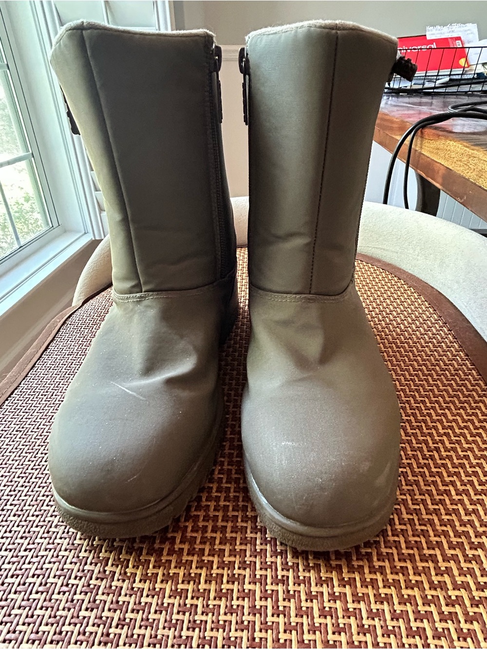 Totes Taupe Mid-Calf Winter Rain Boots